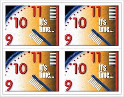 Dental Postcards; for Laser Printer; Toothbrush Clock, 100/Pk