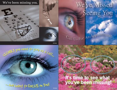 Eye Care Assorted Postcards; for Laser Printer; Eye Glasses, 100/Pk