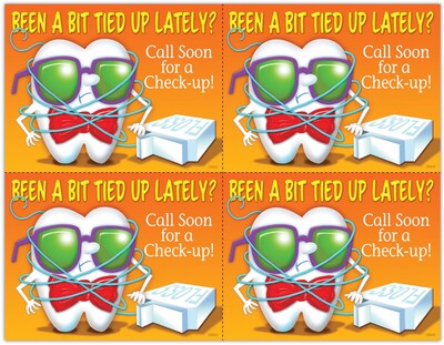 Toothguy® Postcards; for Laser Printer; Tied Up?, 100/Pk