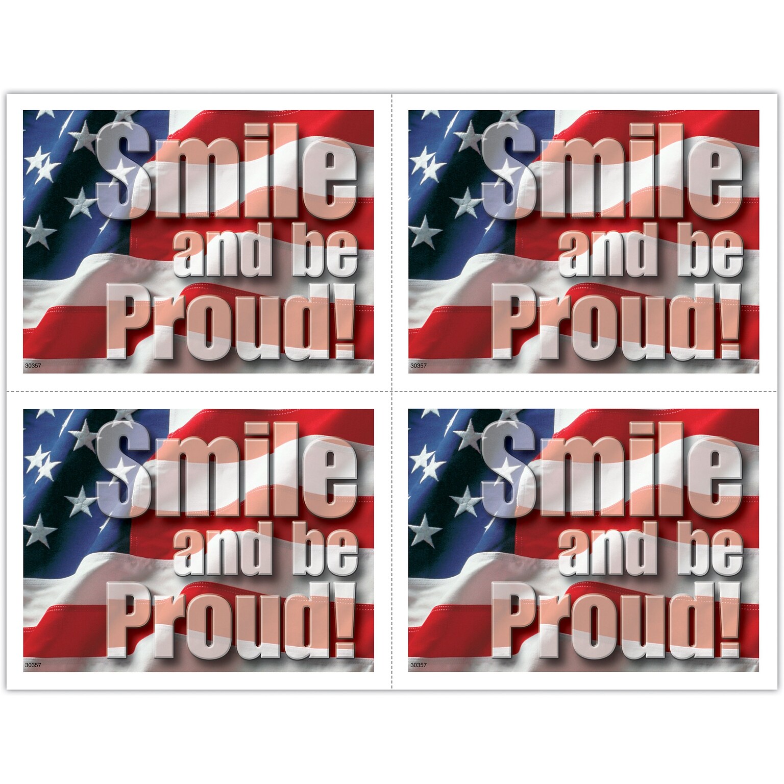 Recycled Postcards; for Laser Printer; Smile and be Proud, 100/Pk