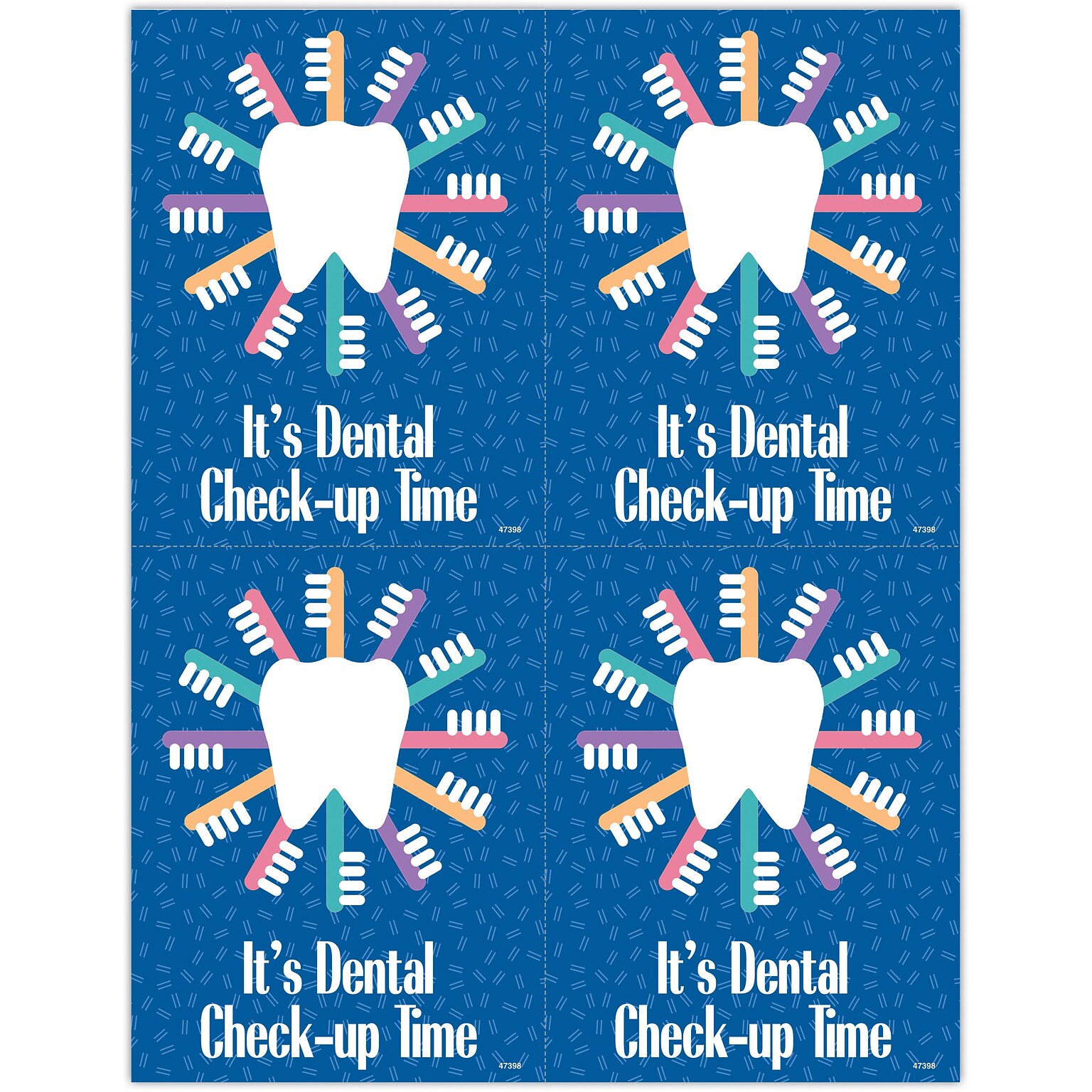 Graphic Image Postcards; for Laser Printer; Check-up Time, 100/Pk