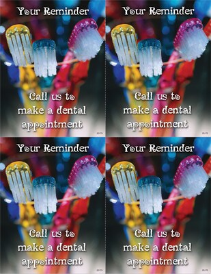 Photo Image Postcards; for Laser Printer; Colored Toothbrushes, 100/Pk