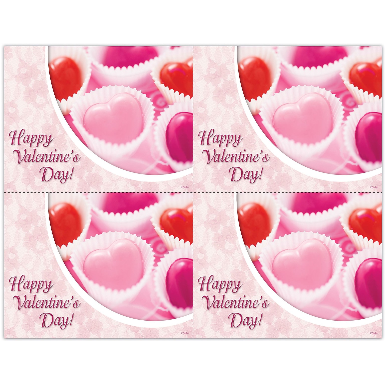 Photo Image Postcards; for Laser Printer; Valentines Day, 100/Pk