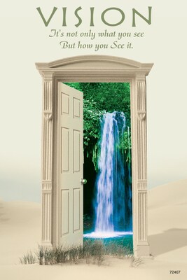 Inspirational Postcards; for Laser Printer; Door, Waterfall, 100/Pk