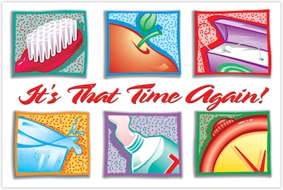 Graphic Image Postcards; for Laser Printer; Its That Time Again, 100/Pk