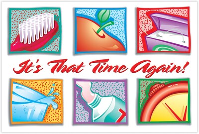 Graphic Image Postcards; for Laser Printer; Its That Time Again, 100/Pk