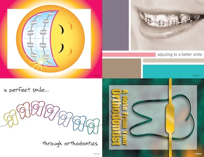 Dental Assorted Postcards; for Laser Printer; Orthodontia, 100/Pk