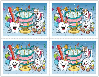 Smile Team™ Postcards; for Laser Printer; Cake, 100/Pk