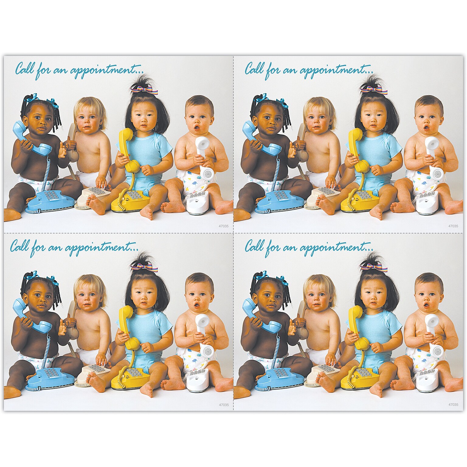 Humorous Postcards; for Laser Printer; Infants Phones, 100/Pk