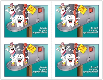 Smile Team™ Postcards; for Laser Printer; Smile Team Mailbox, 100/Pk