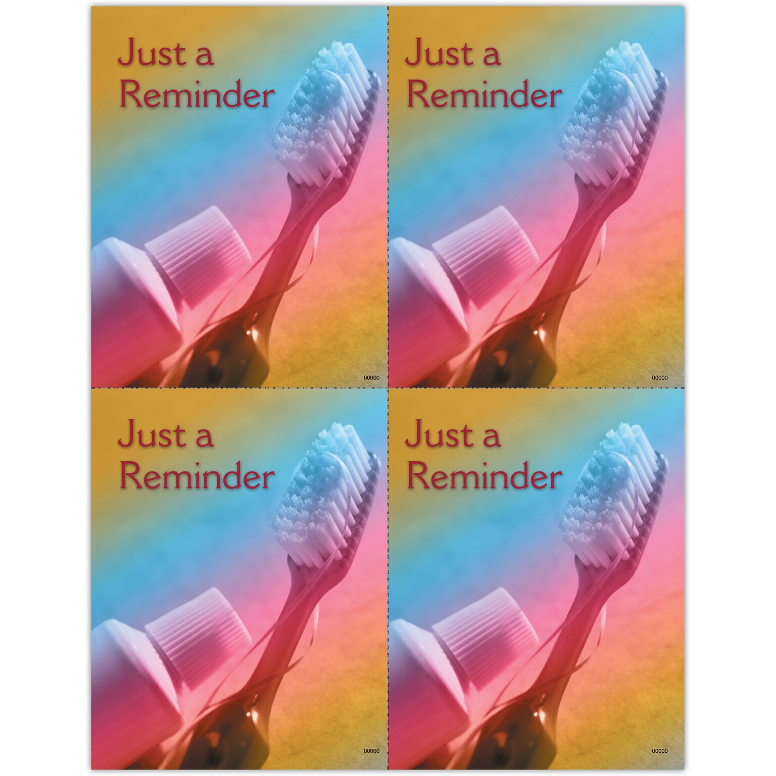 Graphic Image Postcards; for Laser Printer; Big Brush Reminder, 100/Pk