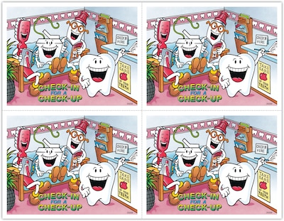 Smile Team™ Laser Postcards; Waiting Room- Check In, 100/Pk