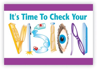 Graphic Image Postcards; for Laser Printer; Time to Check Vision