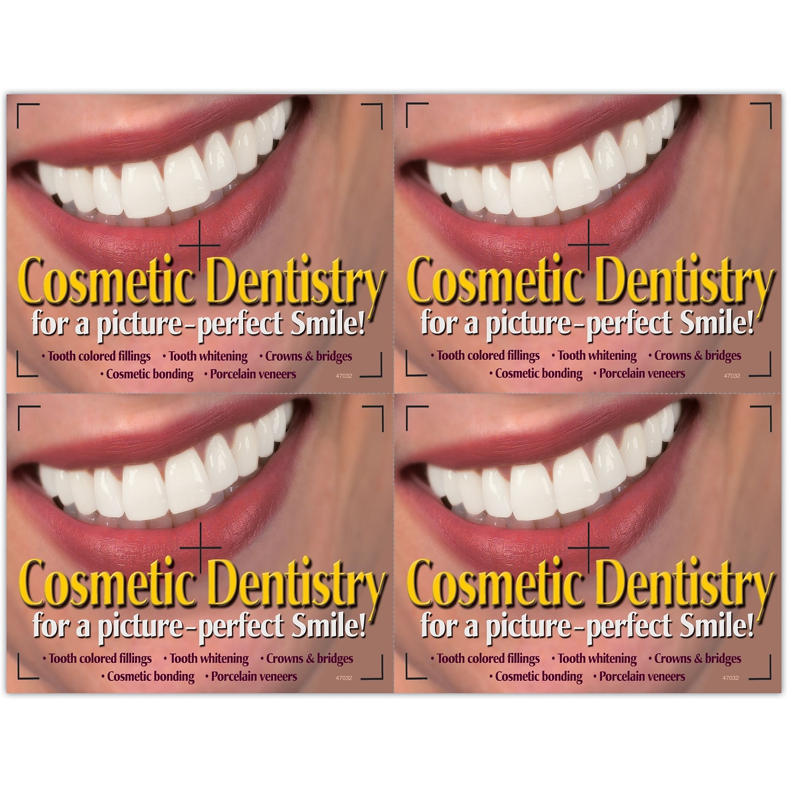 Cosmetic Dentistry Postcards; for Laser Printer; Picture Perfect Smile Deluxe, 100/Pk