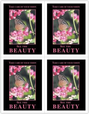 Scenic Postcards; for Laser Printer; Beauty/Butterfly, 100/Pk