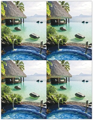 Scenic Postcards; for Laser Printer; Scenic Ocean Hut, 100/Pk