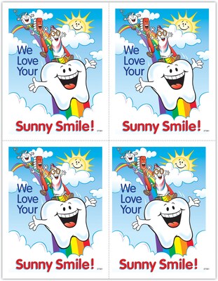 Smile Team™ Postcards; for Laser Printer; Smile Team, Rainbow, 100/Pk