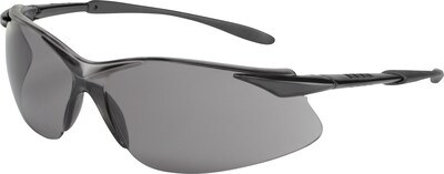 North by Honeywell, Tectonic® Series Safety Eyewear; Black Frame, Gray Lens, Scratch-Resistant Lens