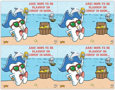 Toothguy® Postcards; for Laser Printer; ARR Hope Come In Soon, 100/Pk