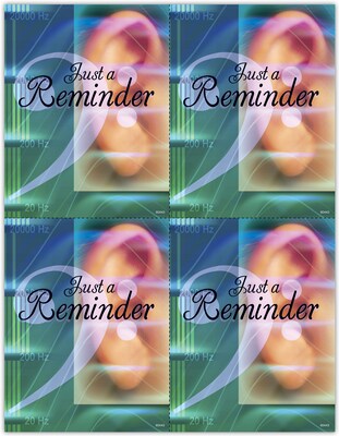 Audiology Postcards; for Laser Printer; Ear, Just a Reminder, 100/Pk