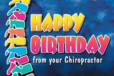 Chiropractic Postcards; for Laser Printer; Happy Birthday From Your Chiropractor, 100/Pk