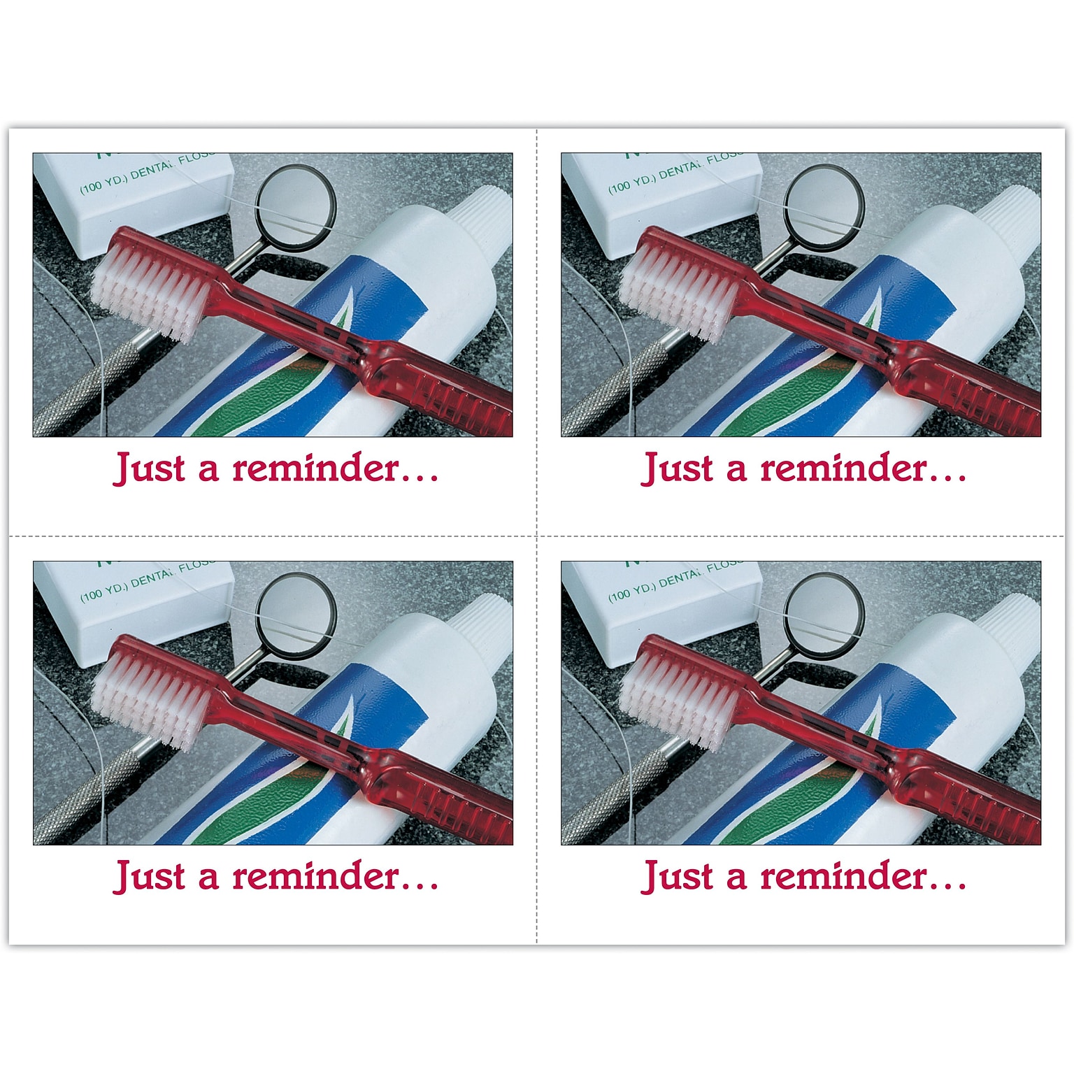 Graphic Image Postcards; for Laser Printer; Just A Reminder, 100/Pk