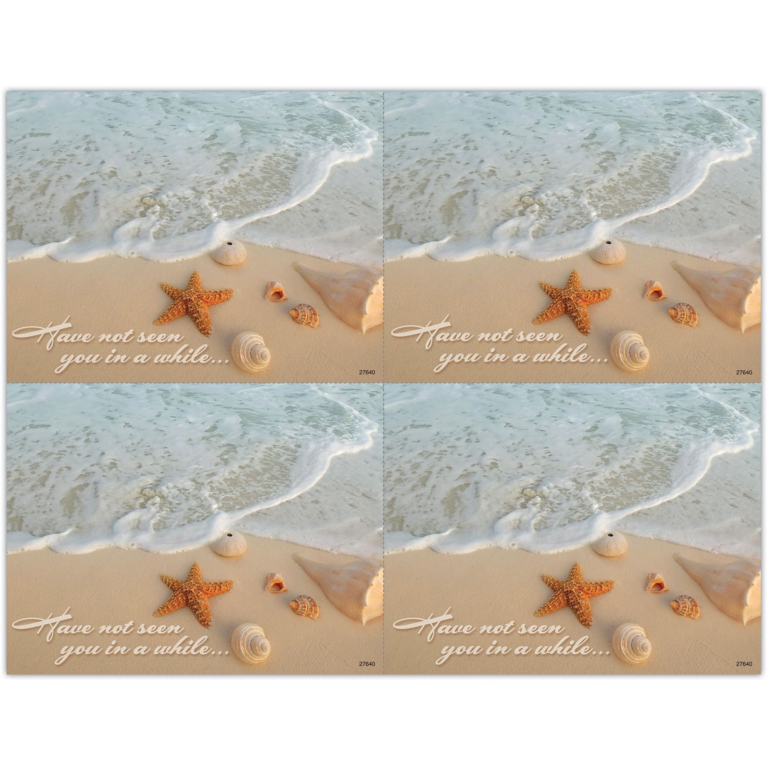 Scenic Postcards; for Laser Printer; Beach Shells, 100/Pk