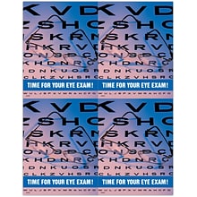 Graphic Image Postcards; for Laser Printer; Eye Chart and Glasses, 100/Pk