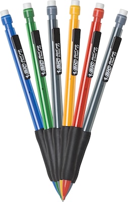 BIC Xtra Comfort Mechanical Pencil, 0.7mm, #2 Hard Lead, 6/Pack (MPGP61-BLK)