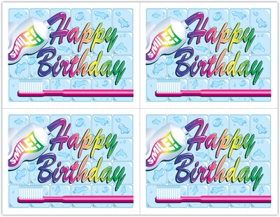 Graphic Image Postcards; for Laser Printer; Toothpaste Greeting, 100/Pk