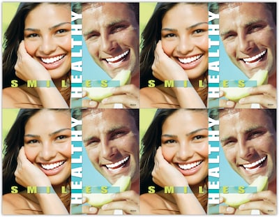 Graphic Image Postcards; for Laser Printer; Healthy Smiles, 100/Pk