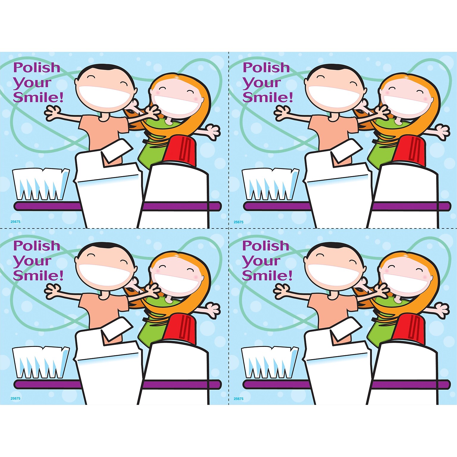 Graphic Image Postcards; for Laser Printer; Polish Your Smile, 100/Pk