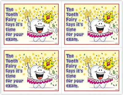 Smile Team™ Postcards; for Laser Printer; Tooth Fairy, 100/Pk
