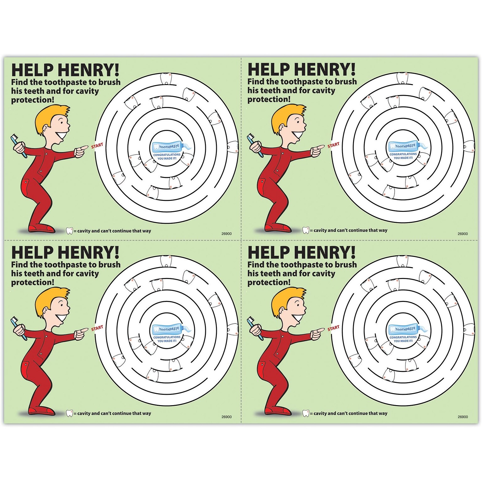 Patient Interactive Postcards; for Laser Printer; Henry Maze, 100/Pk