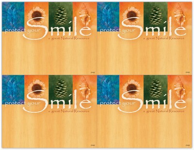 Graphic Image Postcards; for Laser Printer; Protect Your Smile, 100/Pk