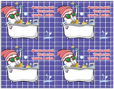 Dental Postcards; for Laser Printer; Toothguy® Splish Splash, 100/Pk