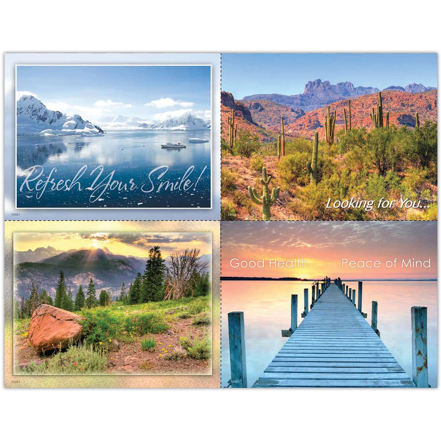 Scenic Assorted Postcards; for Laser Printer; Mountain and Desert, 100/Pk