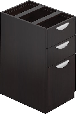 Global Superior 3-Drawer Vertical File Cabinet, Letter Size, Lockable, 28H x 16W x 22D, Espresso