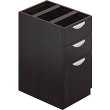 Global Superior 3-Drawer Vertical File Cabinet, Letter Size, Lockable, 28H x 16W x 22D, Espresso