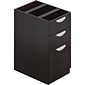 Global Superior 3-Drawer Vertical File Cabinet, Letter Size, Lockable, 28"H x 16"W x 22"D, Espresso (TDSL22BBF-AEL)
