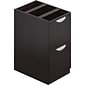 Global Superior 2-Drawer Vertical File Cabinet, Letter Size, Lockable, 28"H x 16"W x 22"D, Espresso (TDSL22FF-AEL)