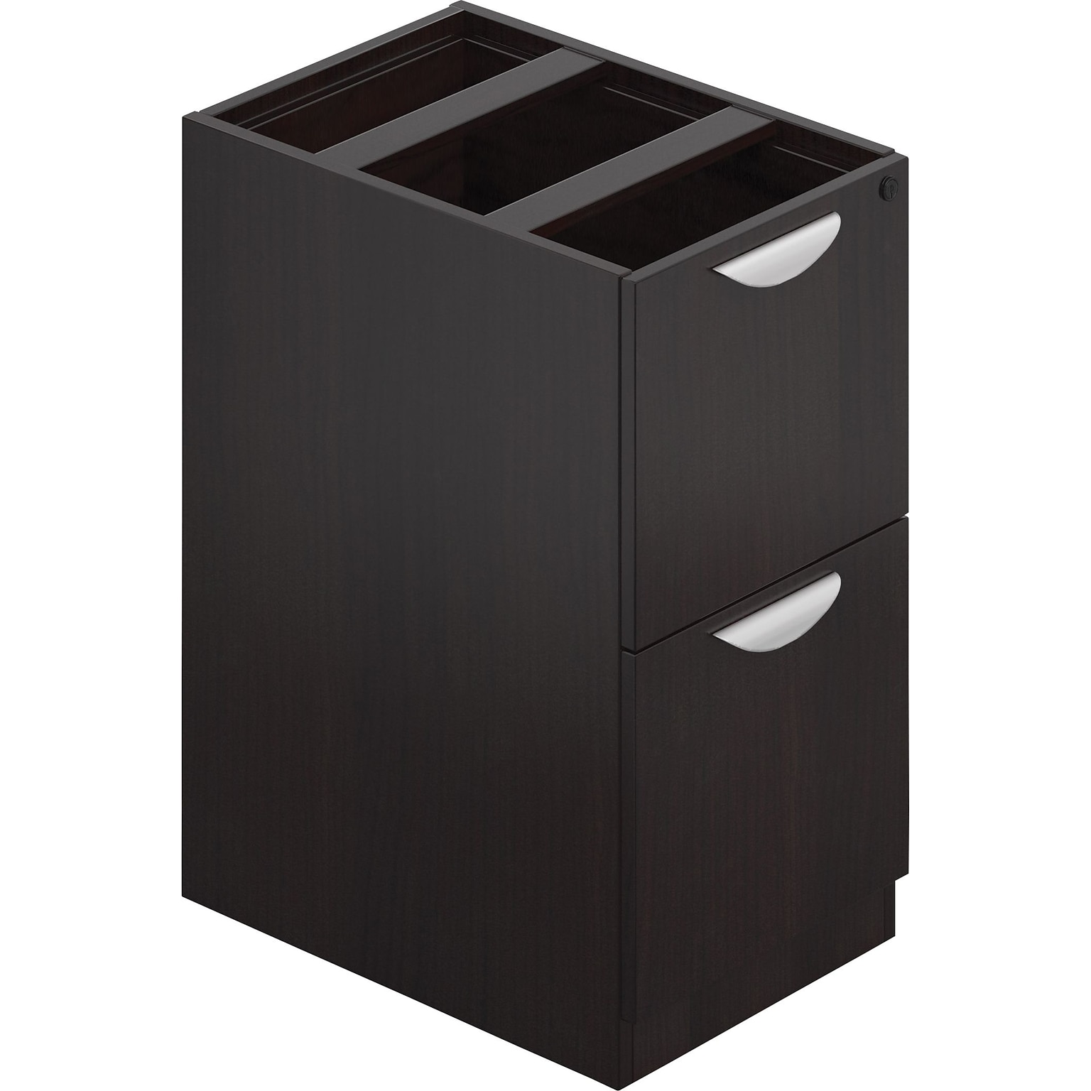 Global Superior 2-Drawer Vertical File Cabinet, Letter Size, Lockable, 28H x 16W x 22D, Espresso (TDSL22FF-AEL)