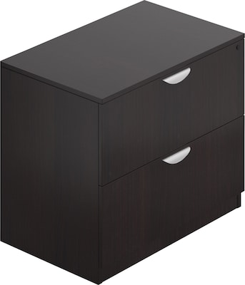 Offices to Go Superior 2-Drawer Lateral File Cabinet, Letter/Legal, 29.5H x 36W x 22D, Espresso (