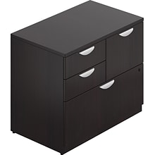 Offices to Go Superior Laminate Mixed Storage Unit with Lock, American Espresso, 36W x 22D x 29.5