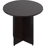 Offices To Go® 36 Wide Round Table With Cross Base, American Espresso, 36 Dia