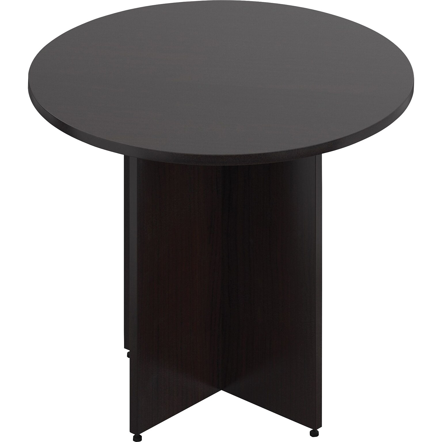 Offices To Go 36 Wide Round Table With Cross Base, American Espresso, 36 Dia (TDSL36R-AEL)