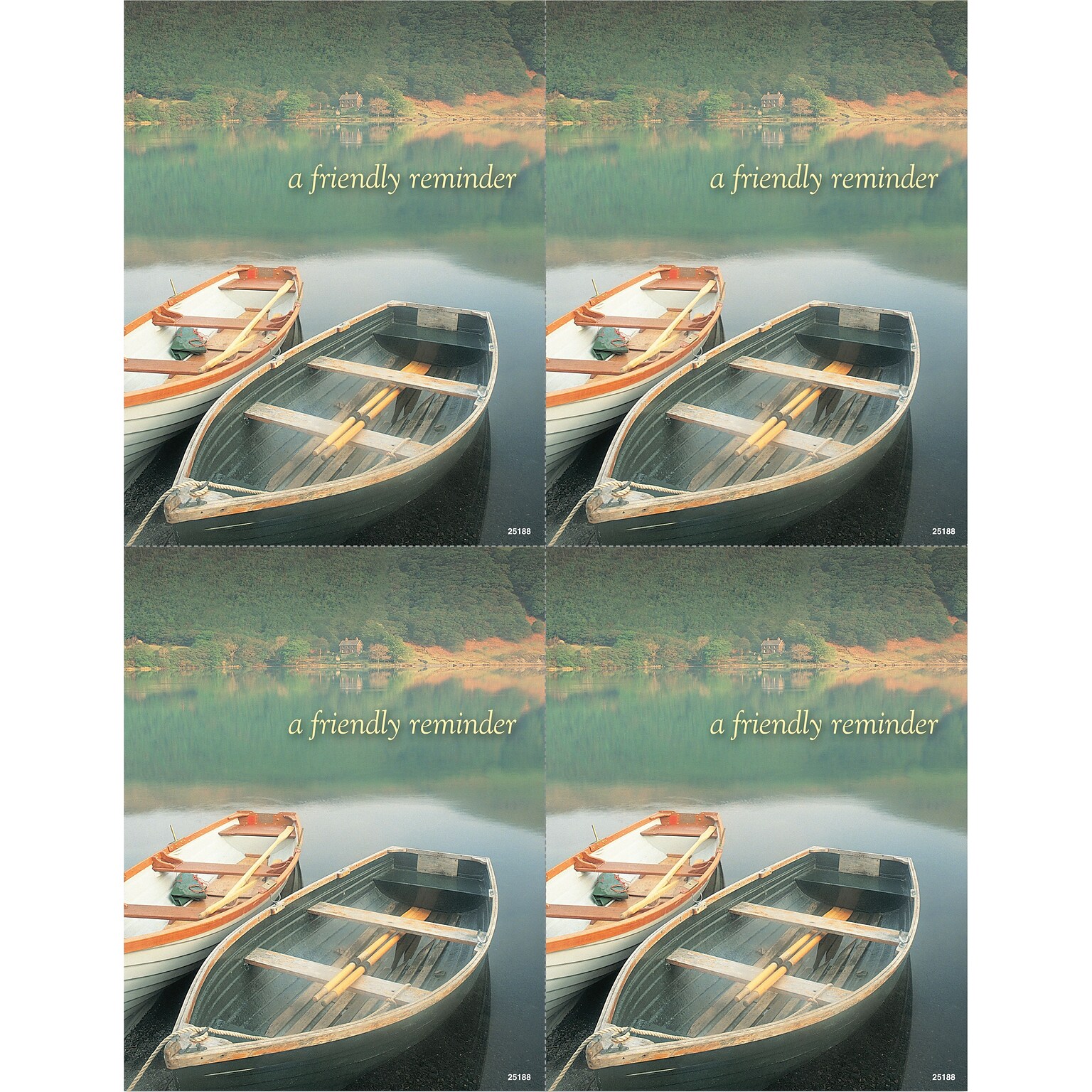 Generic Postcards; for Laser Printer; Wooden Boats, 100/Pk