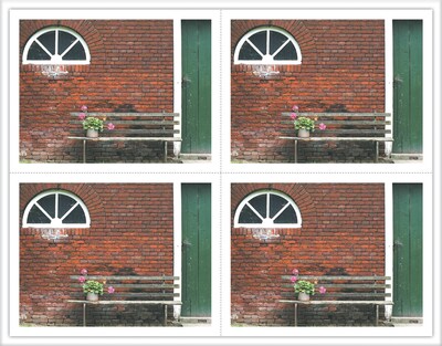 Generic Postcards; for Laser Printer; Flower on Bench, 100/Pk