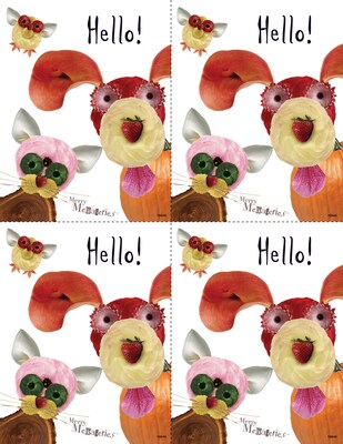 Merry Menageries™ Laser Postcards; Hello!, 100/Pk