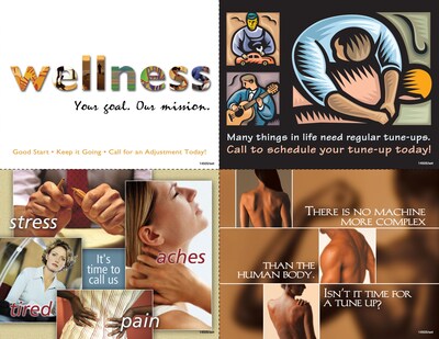 Chiropractic Assorted Postcards; for Laser Printer; Wellness, 100/Pk